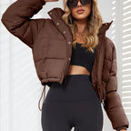 Women’s Cropped Puffer Jacket Long Sleeve