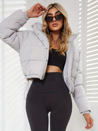 Women’s Cropped Puffer Jacket Long Sleeve