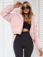 Women’s Cropped Puffer Jacket Long Sleeve