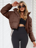 Women’s Cropped Puffer Jacket Long Sleeve