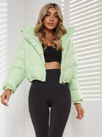 Women’s Cropped Puffer Jacket Long Sleeve