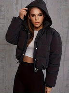 Women’s Cropped Puffer Jacket Long Sleeve