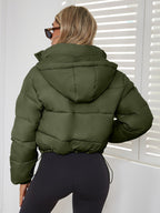 Women’s Cropped Puffer Jacket Long Sleeve
