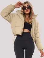 Women’s Cropped Puffer Jacket Long Sleeve