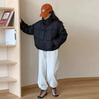 Women’s Cropped Puffer Jacket Zip Up