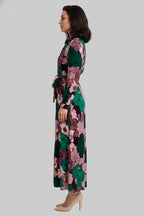 Women’s Floral Print Shirt Dress Maxi