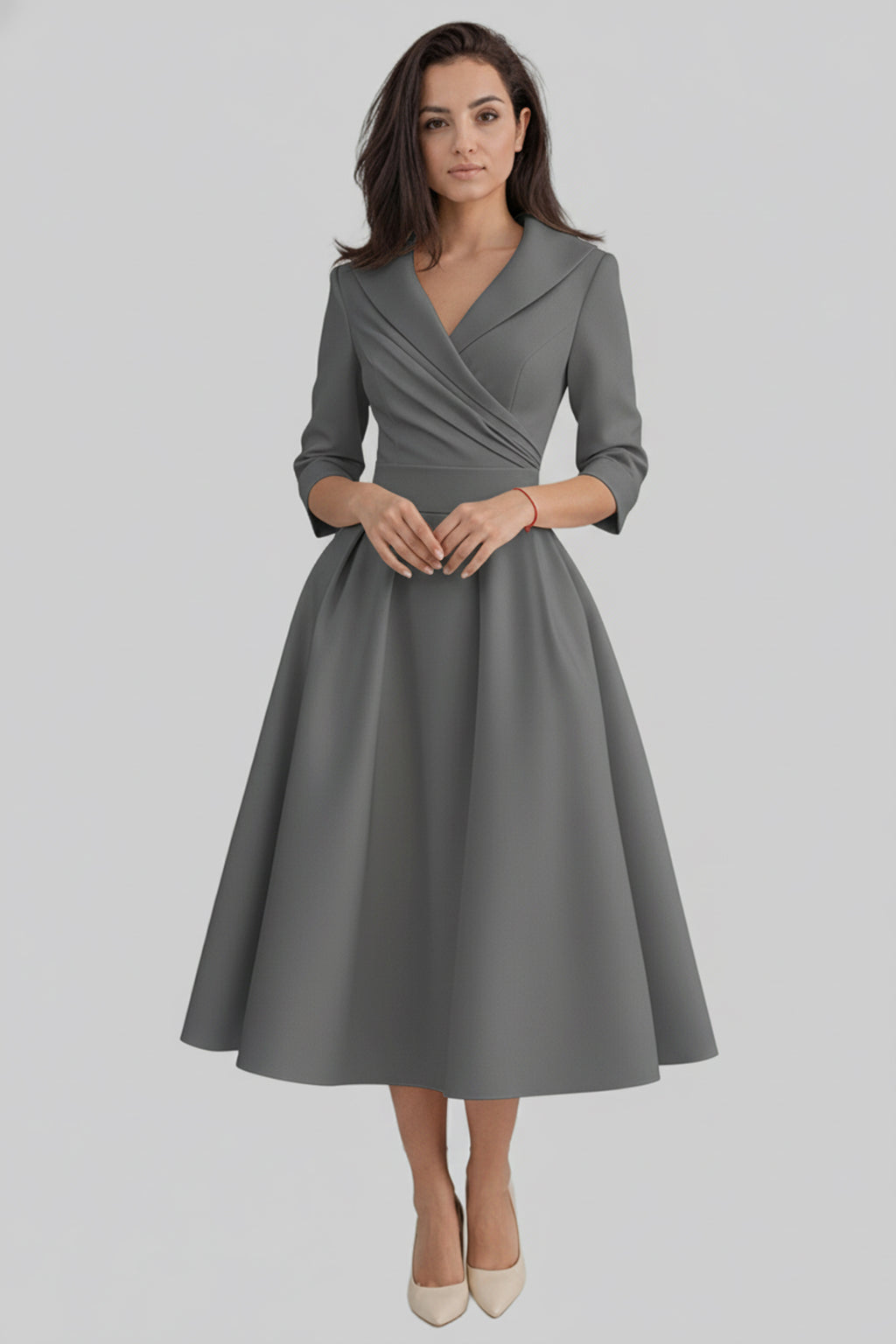 Women’s Formal Long Sleeve Dress Midi