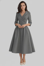 Women’s Formal Long Sleeve Dress Midi