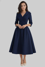 Women’s Formal Long Sleeve Dress Midi