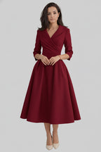 Women’s Formal Long Sleeve Dress Midi