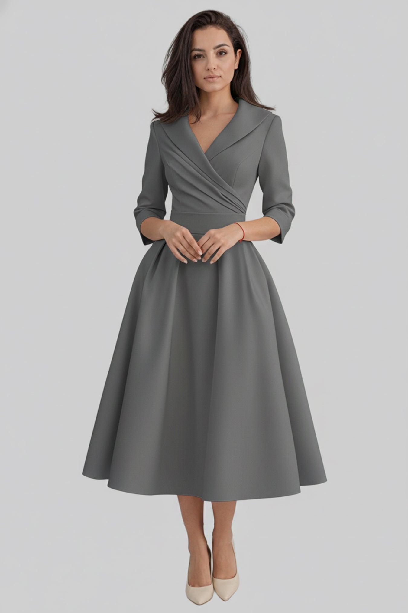 Women’s Formal Long Sleeve Dress Midi