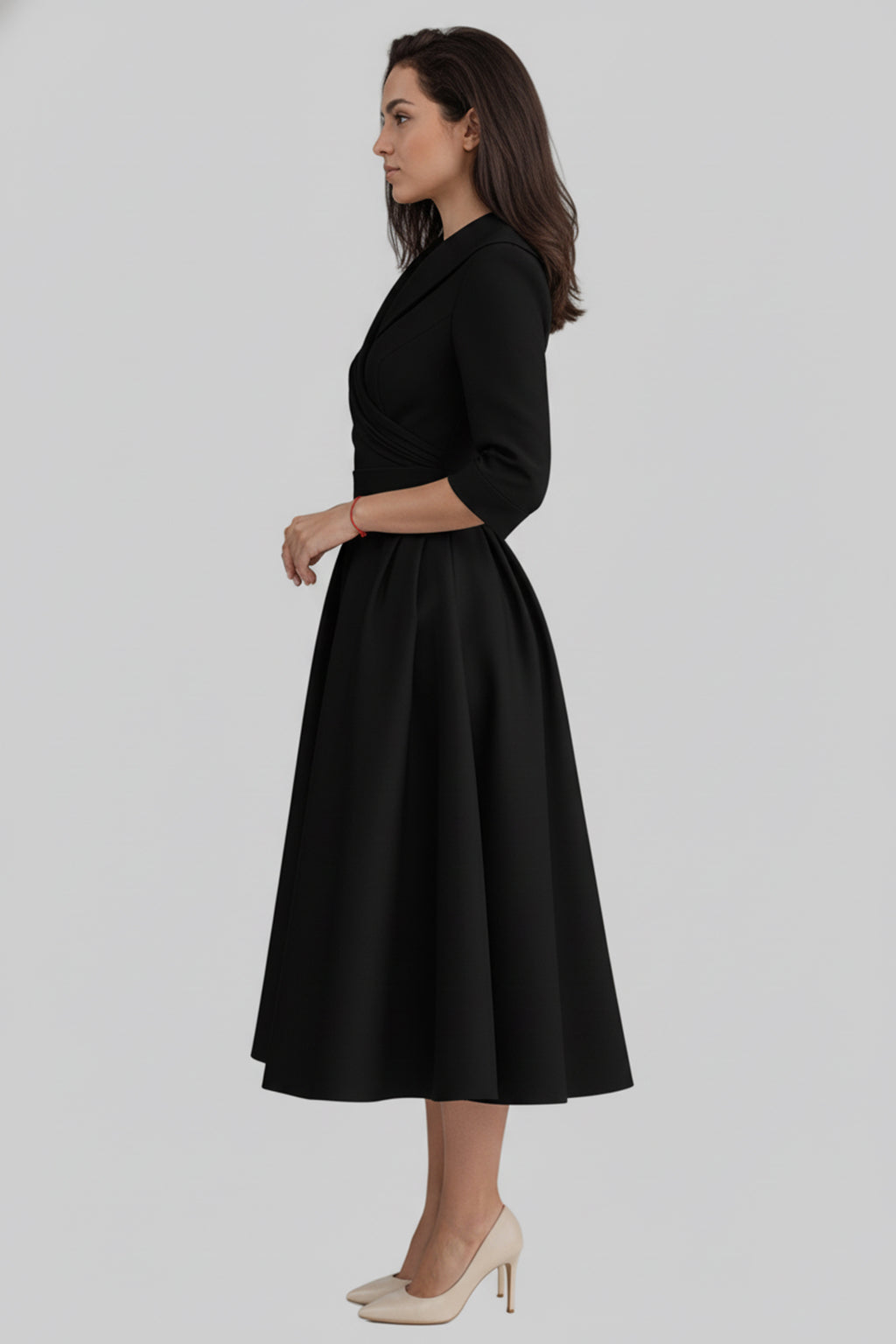 Women’s Formal Long Sleeve Dress Midi