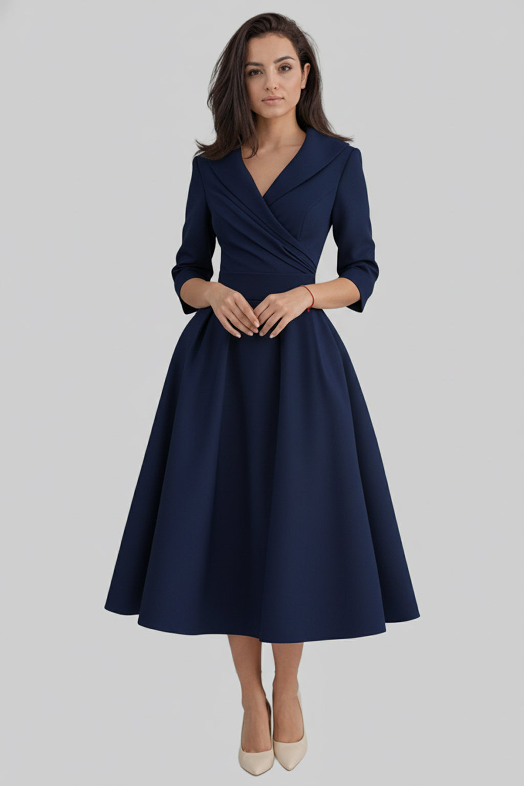 Women’s Formal Long Sleeve Dress Midi