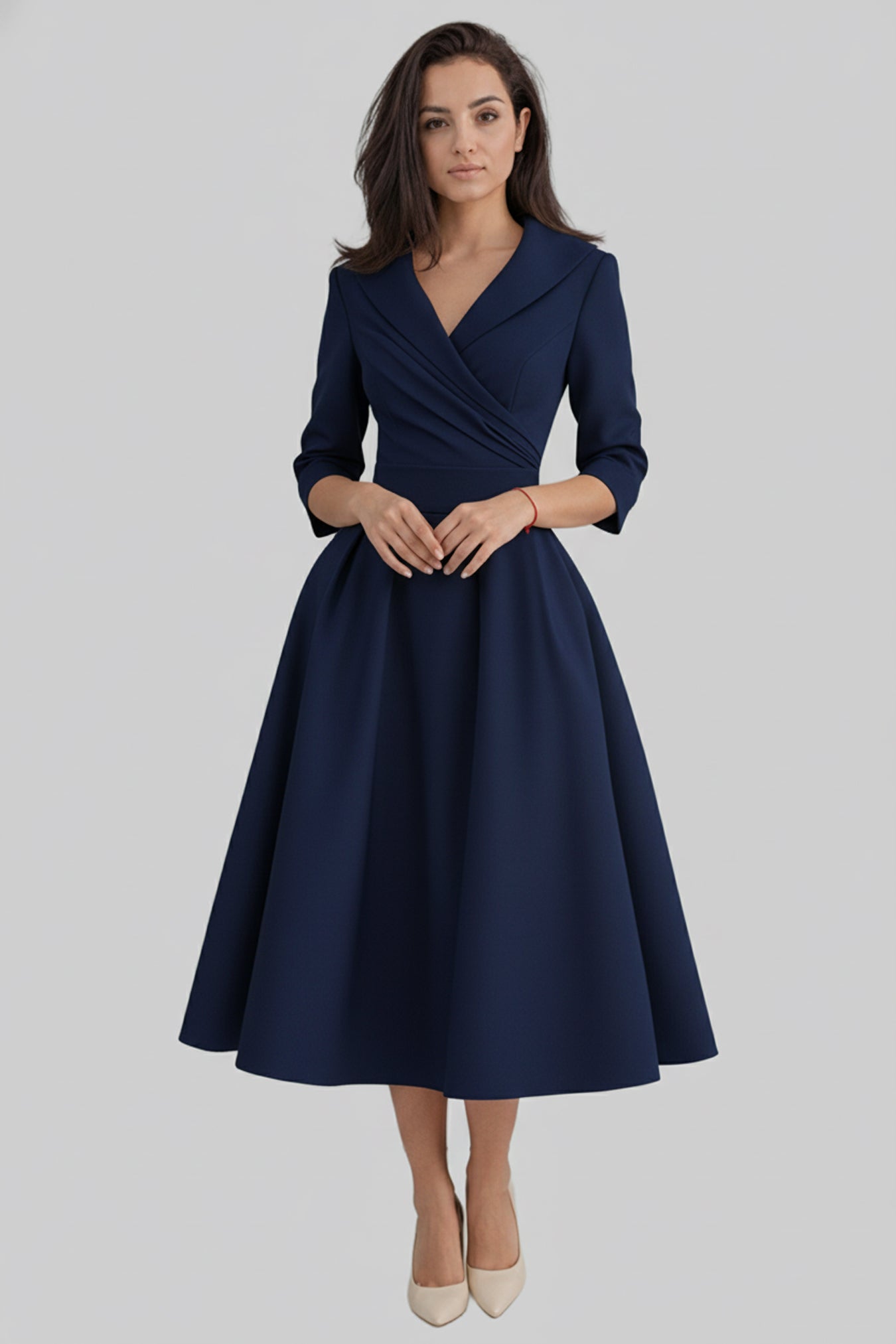 Women’s Formal Long Sleeve Dress Midi