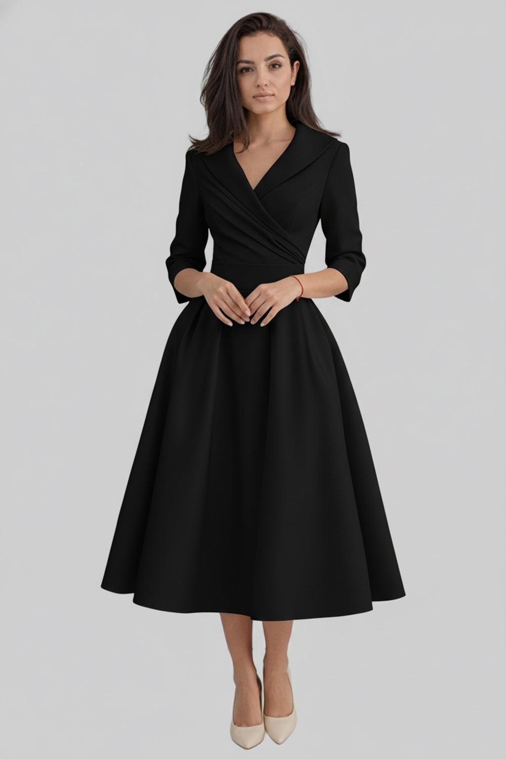 Women’s Formal Long Sleeve Dress Midi