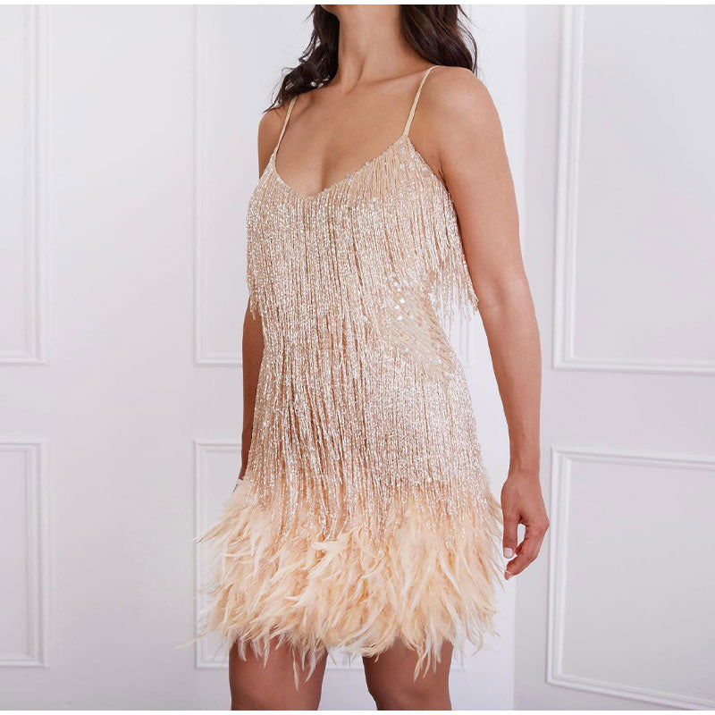 Women’s Fringe Party Dress Mini