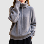 Women’s High Neck Drawstring Hoodie