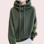 Women’s High Neck Drawstring Hoodie