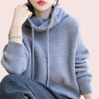 Women’s High Neck Drawstring Hoodie