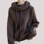 Women’s High Neck Drawstring Hoodie