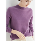 Women’s High Neck Pullover Sweater Long Sleeve