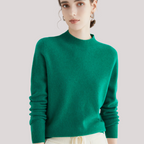 Women’s High Neck Pullover Sweater Long Sleeve