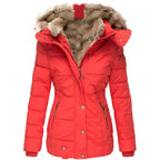 Women’s Hooded Puffer Jacket Zip Up