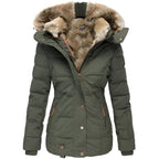 Women’s Hooded Puffer Jacket Zip Up