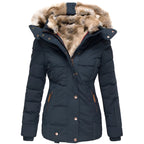Women’s Hooded Puffer Jacket Zip Up