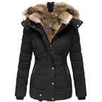 Women’s Hooded Puffer Jacket Zip Up