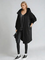 Women’s Hooded Trench Coat Relaxed Fit