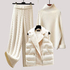 Women’s Knit Set Winter Puffer Vest