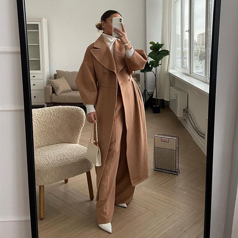 Women’s Long Double Breasted Trench Coat