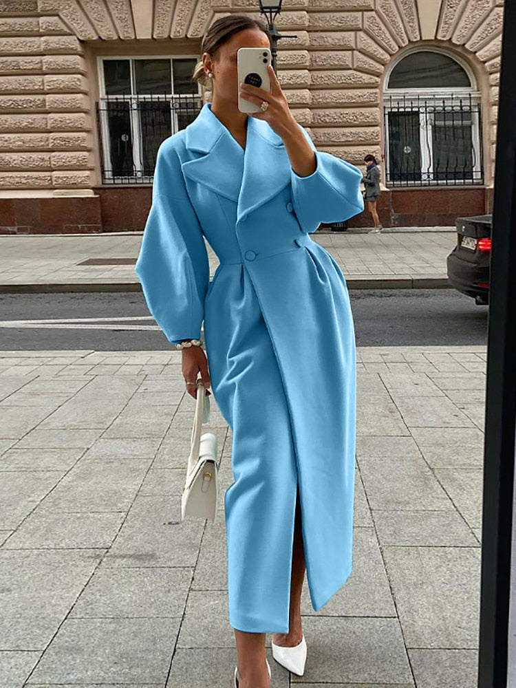 Women’s Long Double Breasted Trench Coat