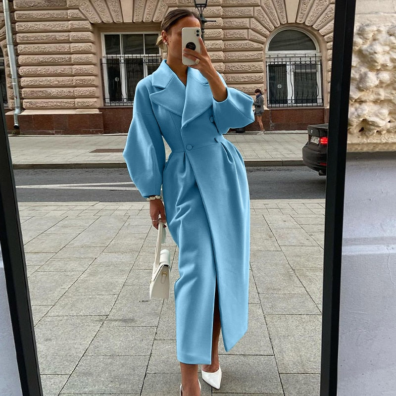 Women’s Long Double Breasted Trench Coat