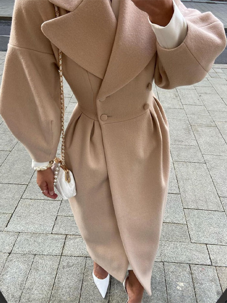 Women’s Long Double Breasted Trench Coat