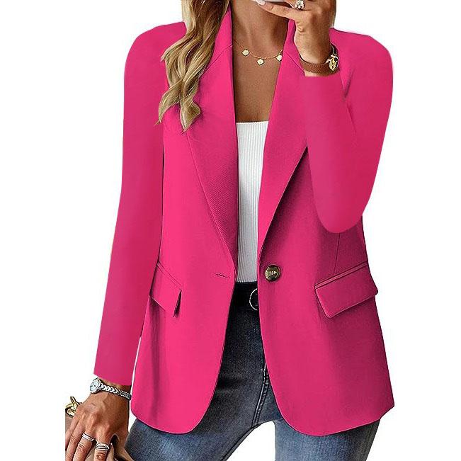 Women’s Long Sleeve Blazer Single Button
