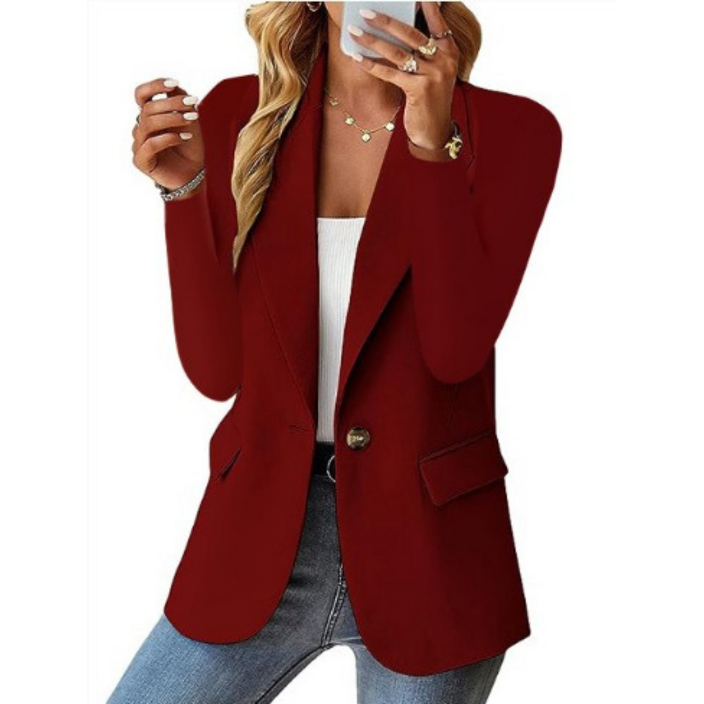 Women’s Long Sleeve Blazer Single Button
