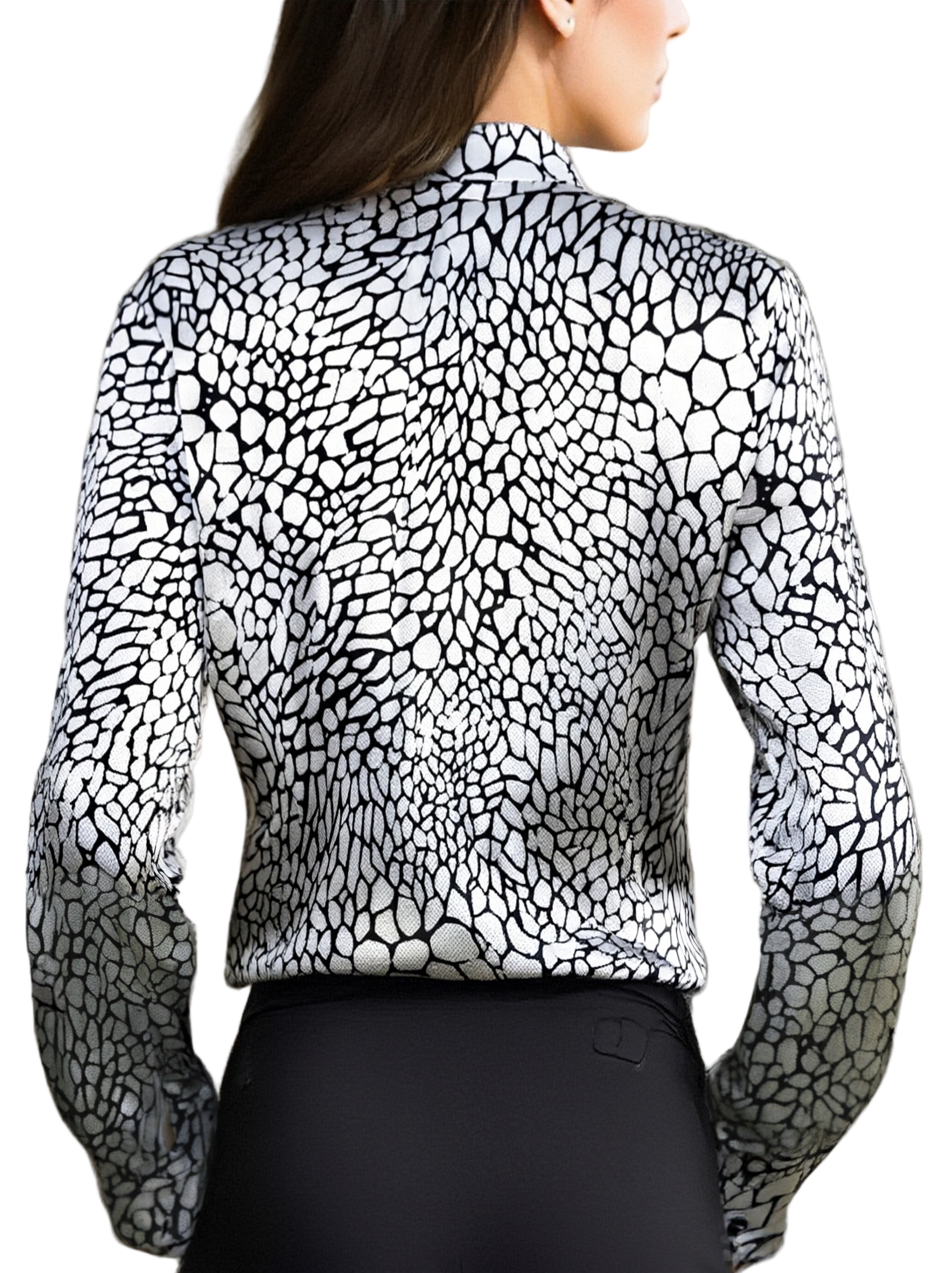 Women’s Long Sleeve Printed Blouse