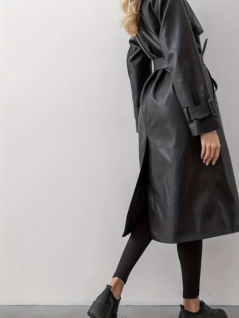 Women’s Long Trench Coat Belted