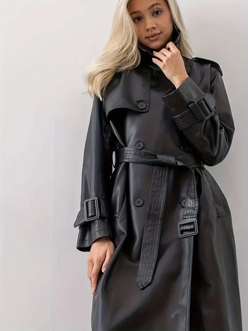 Women’s Long Trench Coat Belted