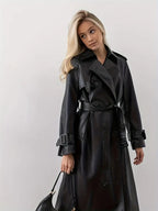 Women’s Long Trench Coat Belted