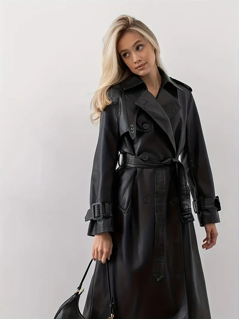 Women’s Long Trench Coat Belted