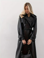 Women’s Long Trench Coat Belted