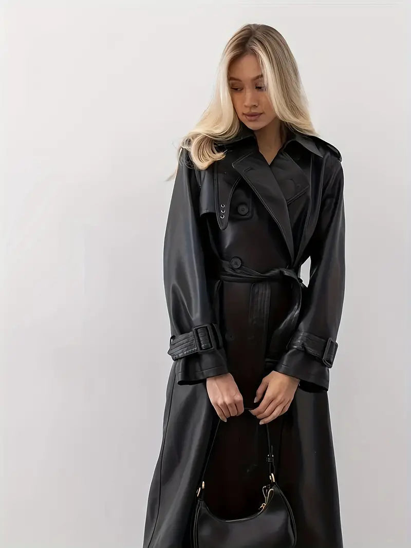 Women’s Long Trench Coat Belted
