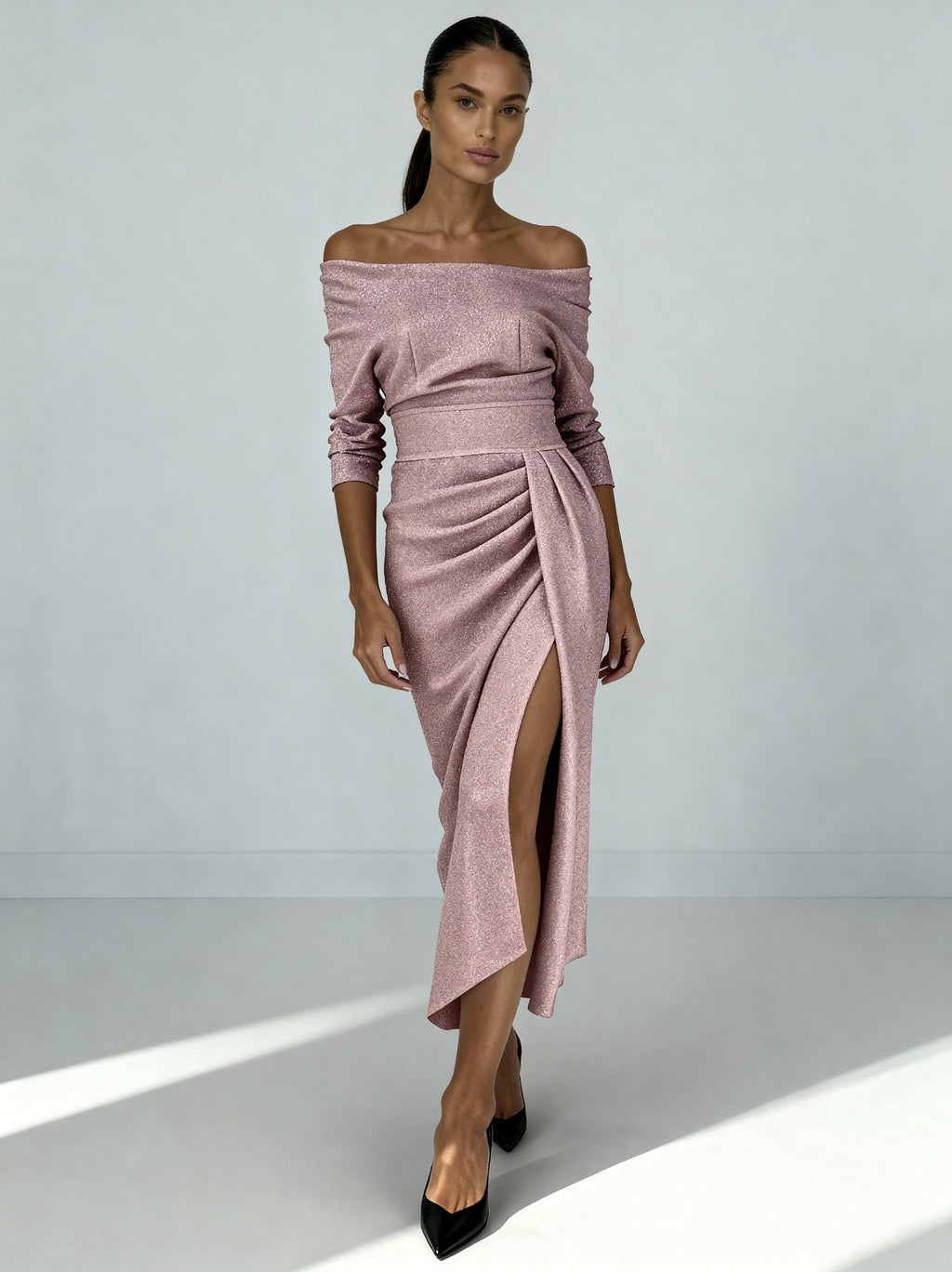 Women’s Off Shoulder Evening Dress Maxi