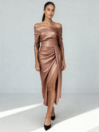 Women’s Off Shoulder Evening Dress Maxi