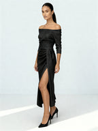 Women’s Off Shoulder Evening Dress Maxi