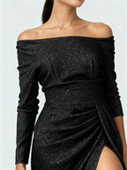 Women’s Off Shoulder Evening Dress Maxi