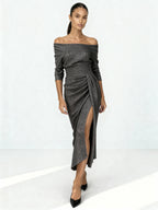 Women’s Off Shoulder Evening Dress Maxi